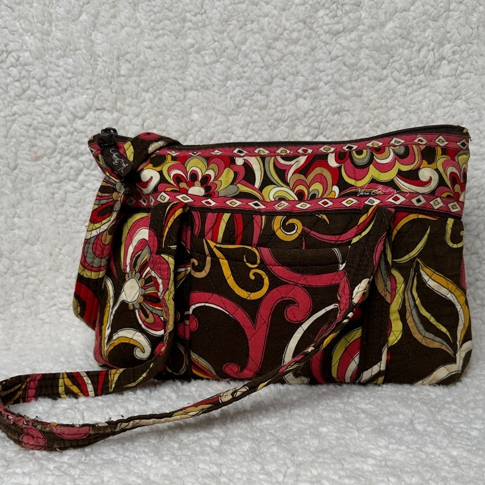 Vera Bradley Puccini Pattern Little Betsy Handbag Quilted Cotton Designer EUC